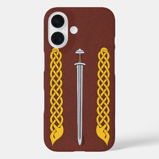 Viking Sword en Plaitwork Hoesje-Mate iPhone Case (Achterkant)