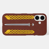 Viking Sword en Plaitwork Hoesje-Mate iPhone Case (Achterkant (horizontaal))