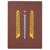 Viking Sword en Plaitwork Klembord (Achterkant)