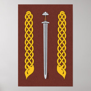 Viking Sword en Plaitwork Poster