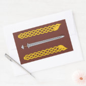 Viking Sword en Plaitwork Rechthoekige Sticker (Envelop)