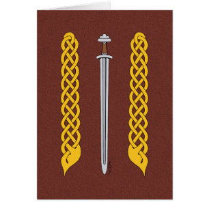 Viking Sword en Plaitwork Wenskaart