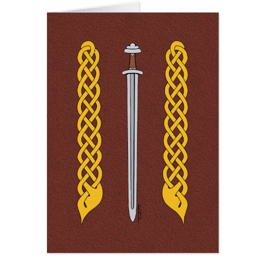 Viking Sword en Plaitwork Wenskaart (Voorkant)