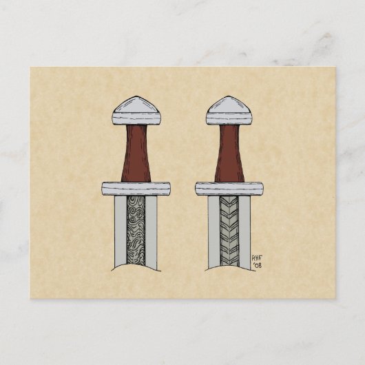 Viking Sword Pattern Welding Briefkaart (Voorkant)