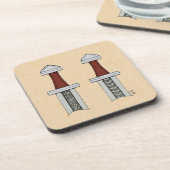 Viking Sword Pattern Welding Onderzetter (Linkerzijde)