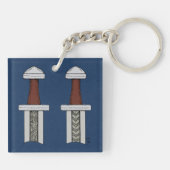 Viking Sword Pattern Welding Sleutelhanger (Achterkant)