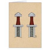 Viking Sword Pattern Welding Wenskaart (Voorkant)