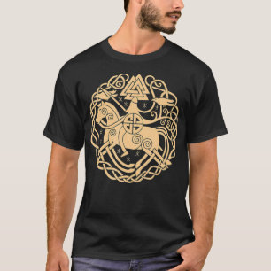 Viking Symbol Horse Warrior Nordic Mythology Valha T-shirt