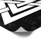 Viking Symbol Valknut met Keltische looppas - Valk Poster (Hoek)