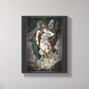 VIKING THEMA BRUILOFT JUBILEUM CANVAS AFDRUK