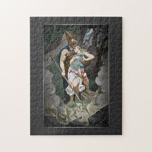 VIKING THEMA BRUILOFT JUBILEUM LEGPUZZEL (Verticaal)