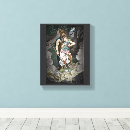 VIKING THEMA HUWELIJKSVERJAARDAG CANVAS AFDRUK (Insitu (Houten vloer))