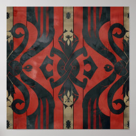 Viking thema ingewikkeld patroon poster