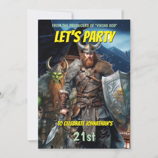 Viking-thema Noorse krijgers middeleeuwse fantasie Kaart (Voorkant)