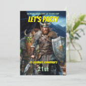 Viking-thema Noorse krijgers middeleeuwse fantasie Kaart (Staand voorkant)