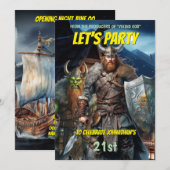 Viking-thema Noorse krijgers middeleeuwse fantasie Kaart (Voorkant / Achterkant)