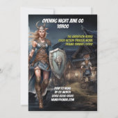 Viking thema Noorse krijgers middeleeuwse mannen v Kaart (Achterkant)