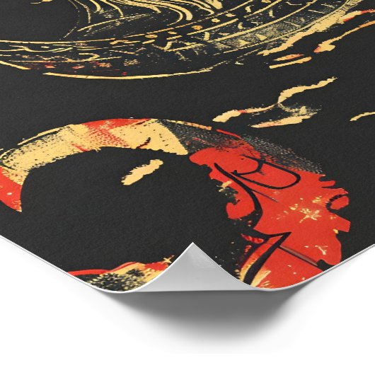 Viking thema oceaan scène poster (Hoek)