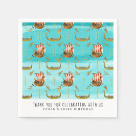 Viking thema verjaardagsfeestje servetten