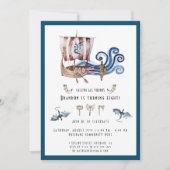 Viking Thmed Birthday Party Invitation Kaart (Voorkant)