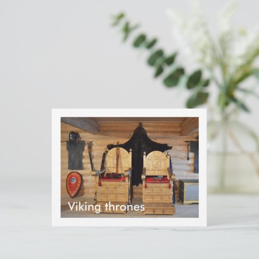 Viking thrones briefkaart (Staand voorkant)