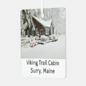 Viking Trail Kerstversiering Metalen Ornament (Voorkant links)