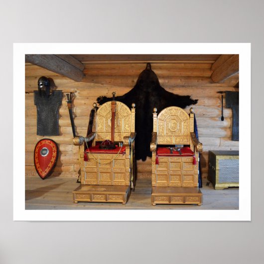 Viking troonzaal poster (Voorkant)