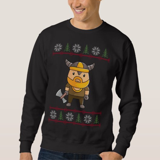 Viking Ugly Sweater Kerstmis (Voorkant)