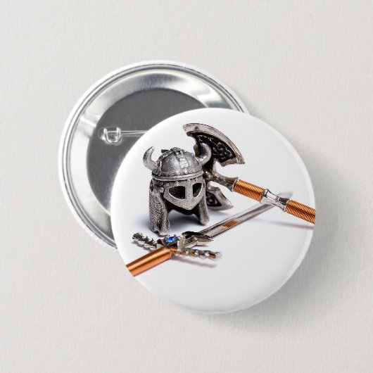 Viking-uitrusting Ronde Button 5,7 Cm (Voorkant /achterkant)