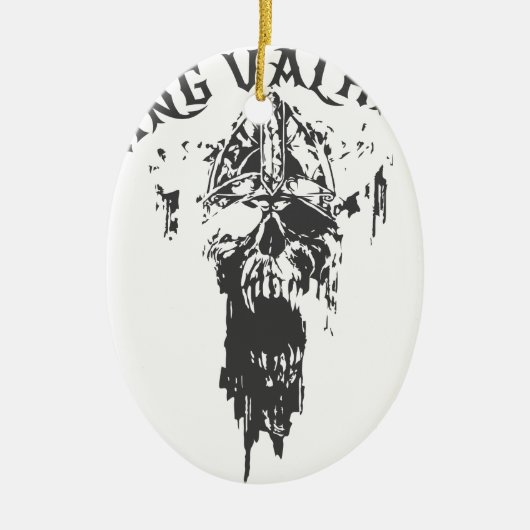 Viking Valhalla - Design 3 Keramisch Ornament (Voorkant)