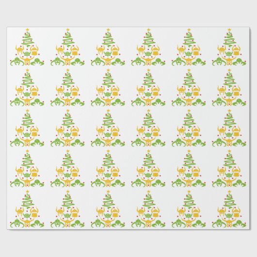 Viking Valhalla kerstboom Cadeaupapier (Vlak)