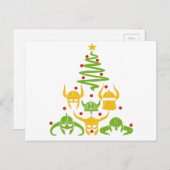 Viking Valhalla kerstboom Feestdagenkaart (Voorkant / Achterkant)