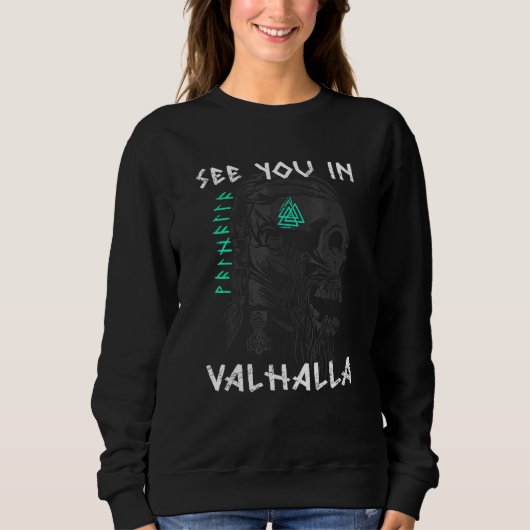 Viking Valhalla Odin Thor Hamer Schildmaagd Berse Trui (Voorkant)