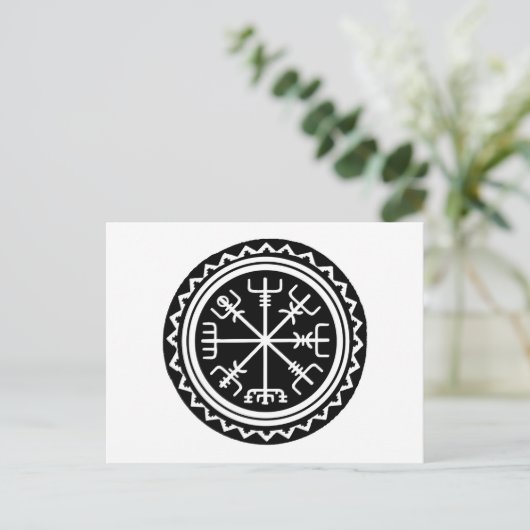 Viking Vegvisir Compass Briefkaart (Staand voorkant)