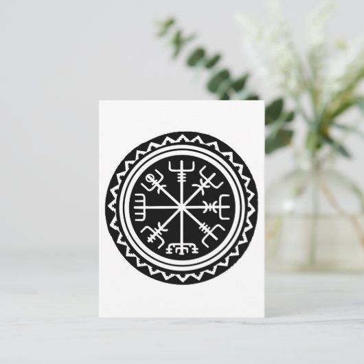 Viking Vegvisir Compass Briefkaart (Staand voorkant)