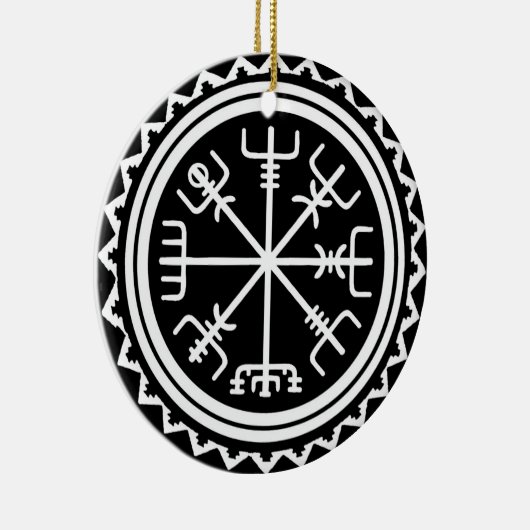 Viking Vegvisir Compass Keramisch Ornament (Rechts)
