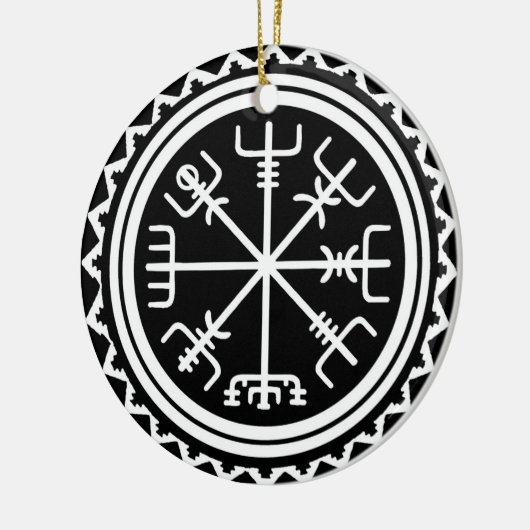 Viking Vegvisir Compass Keramisch Ornament (Links)