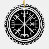 Viking Vegvisir Compass Keramisch Ornament (Achterkant)