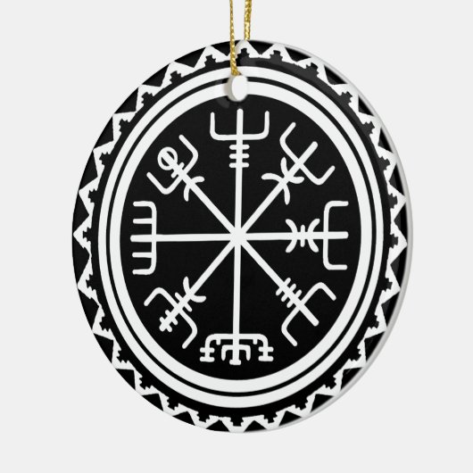 Viking Vegvisir Compass Keramisch Ornament (Links)