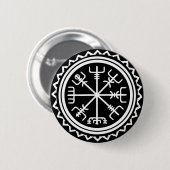Viking Vegvisir Compass Ronde Button 5,7 Cm (Voorkant /achterkant)