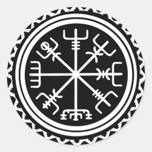 Viking Vegvisir Compass Ronde Sticker