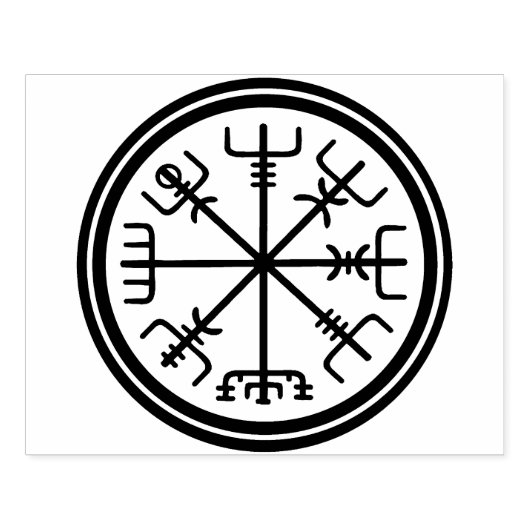 Viking Vegvisir Grote Design Stamp Tool Rubberstempel (Afrduk)