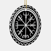 Viking Vegvisir Kompas Keramisch Ornament (Rechts)