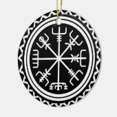 Viking Vegvisir Kompas Keramisch Ornament (Links)