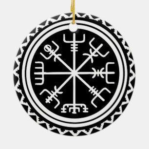 Viking Vegvisir Kompas Keramisch Ornament