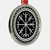 Viking Vegvisir Kompas Metalen Ornament (Rechts)