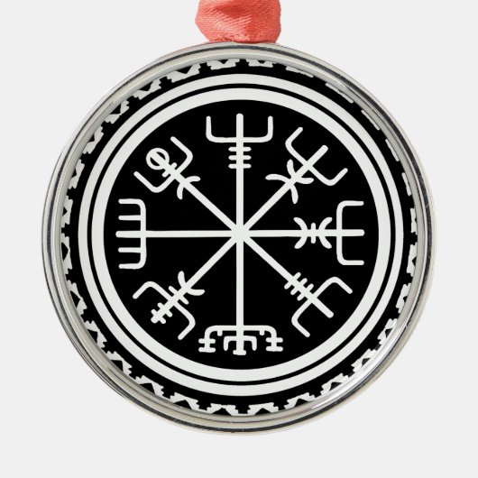 Viking Vegvisir Kompas Metalen Ornament (Voorkant)