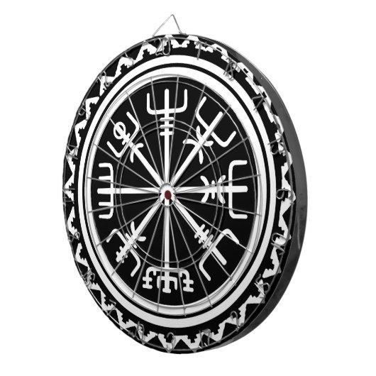 Viking Vegvisir Nautical Compass Dartbord (Voorkant Rechts)