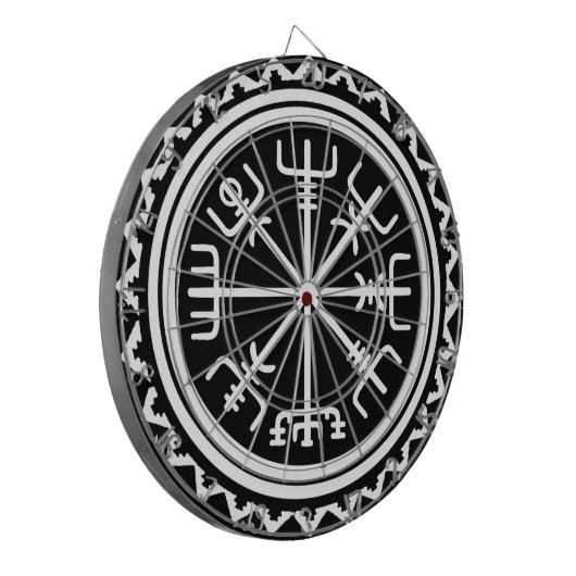 Viking Vegvisir Nautical Compass Dartbord (Voorkant Links)