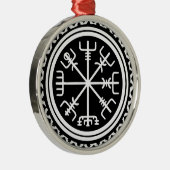 Viking Vegvisir Nautical Compass Metalen Ornament (Rechts)